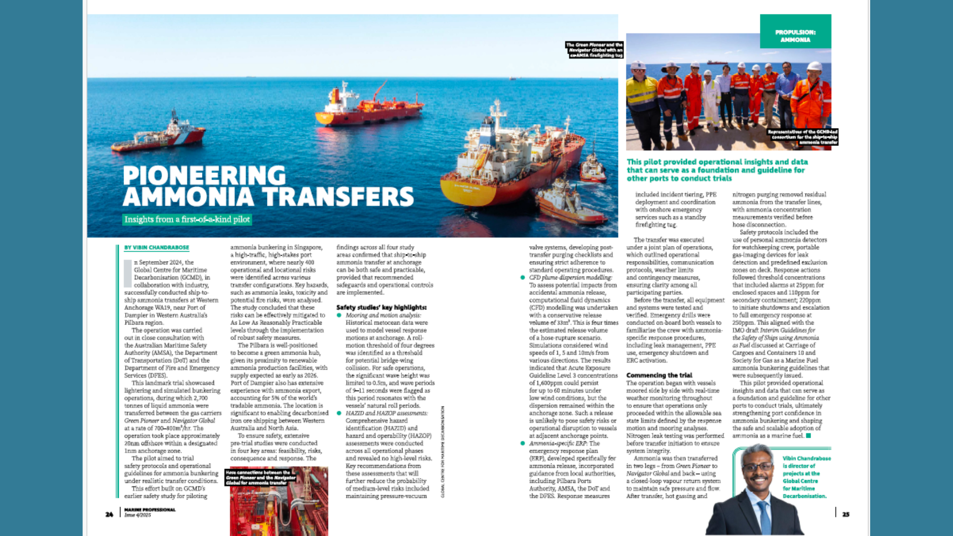 Marine Professional - Pioneering ammonia transfers: Insights from a ...